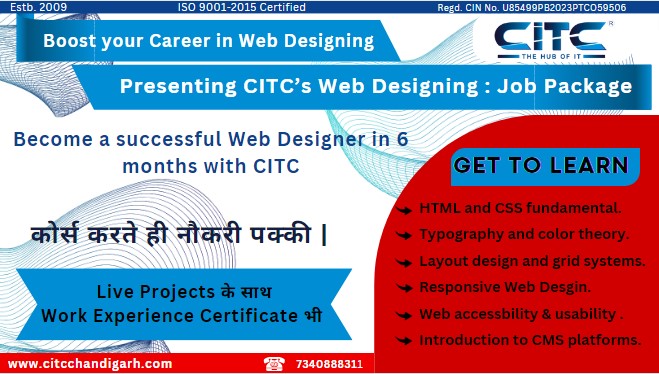 Make Your Web Designing career easy with CITC's Web Designing Job Package