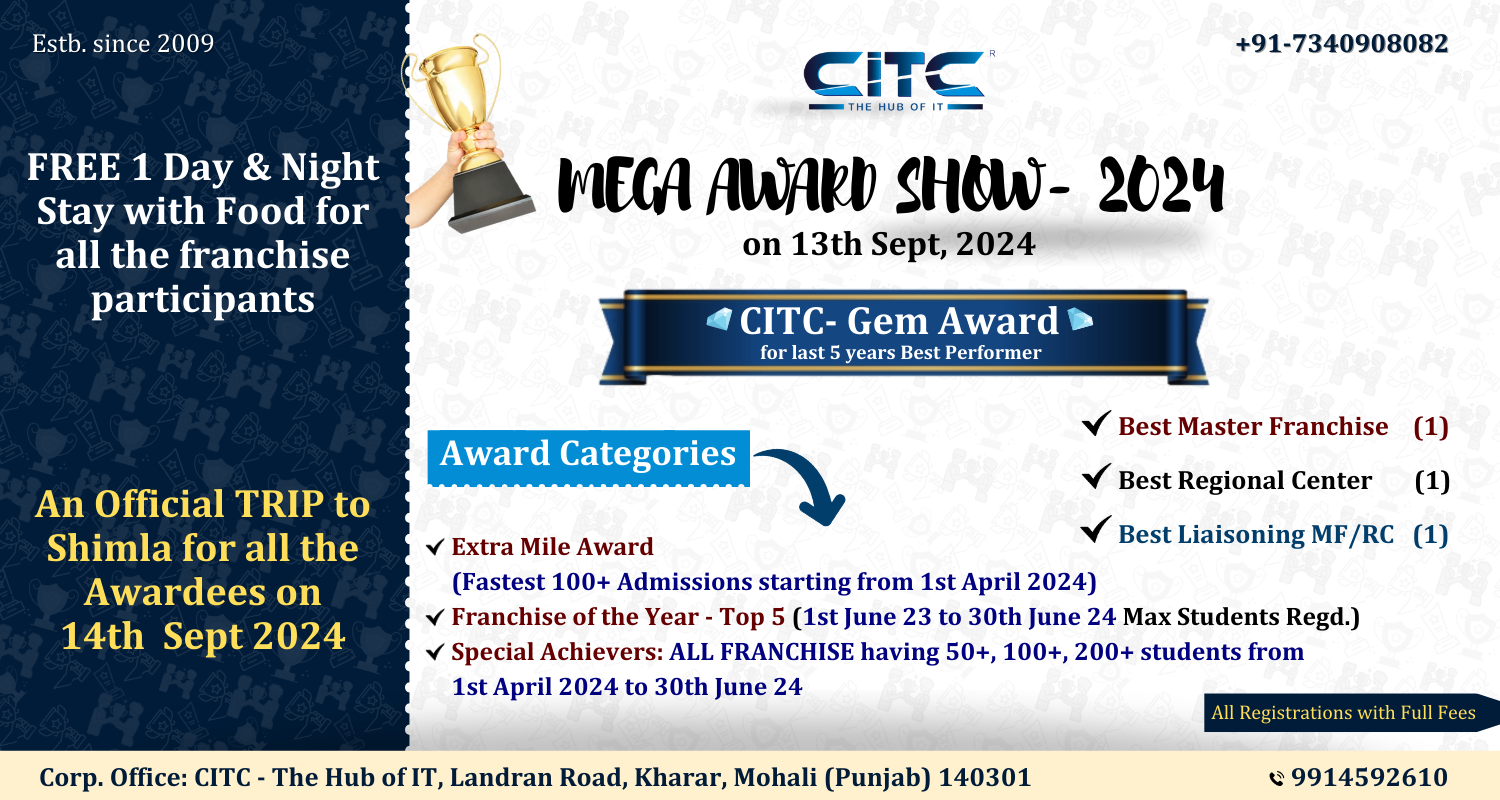 CITC Mega Award Show 2024 | Open for all Franchise partners